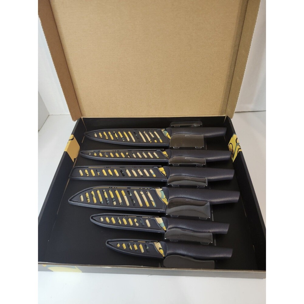 Marco Almond Knife Set Artistic Designed Pattern Kitchen Knife 6 Stainless